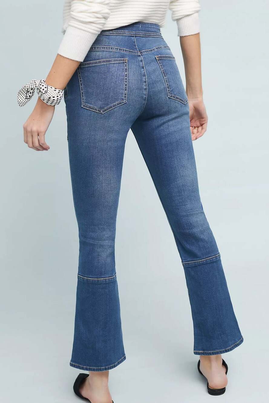 Pilcro and the Letterpress High-Rise Cropped Bootcut Jeans with Side Zip - Picture 4 of 14